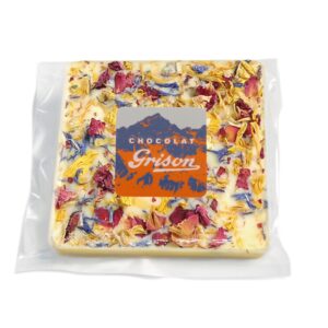 Grison Bergschokolade Weiss Blütenmischung, 50g